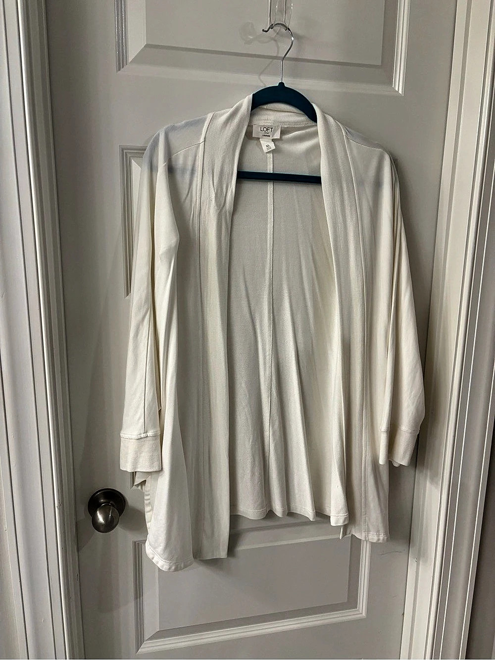 Loft Outlet Open Front Cardigan in White Size XL Like New